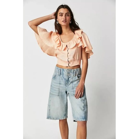 We The Free Sweet Times 100% Linen Top - Picture 1 of 14